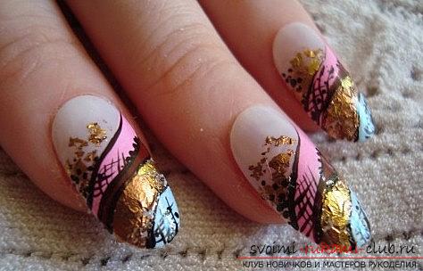 Decoration of nails for festive events - New Year's manicure with their own hands. Photo №5