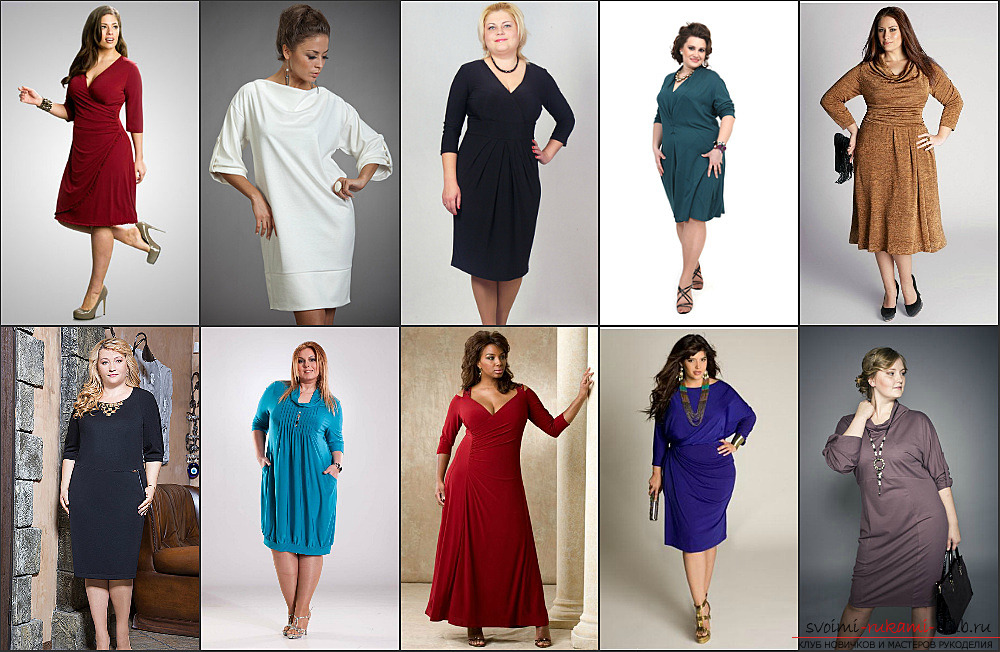 Пошив платья для полных женщин