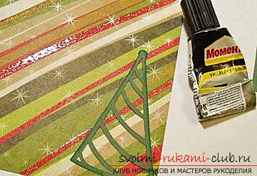Scrapbooking cards for Christmas with your own hands - master class scrapbooking. Picture №3