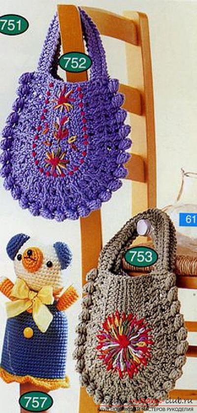 Beautiful bags crocheted according to schemes. Photo # 2