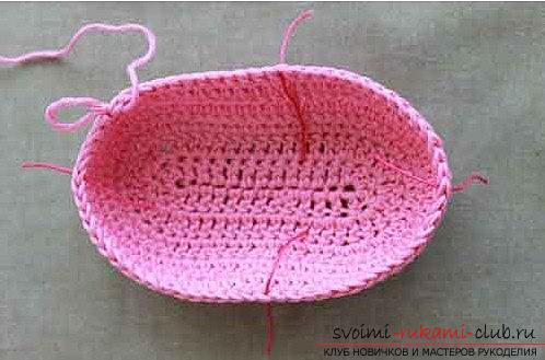 We make a sock-bootie for a girl - a knitting lesson for beginners. Picture №3