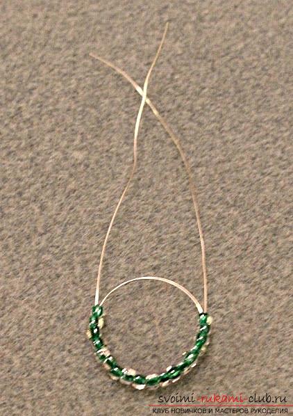 Several master classes on weaving earrings from beads, step-by-step photos and description .. Photo # 12