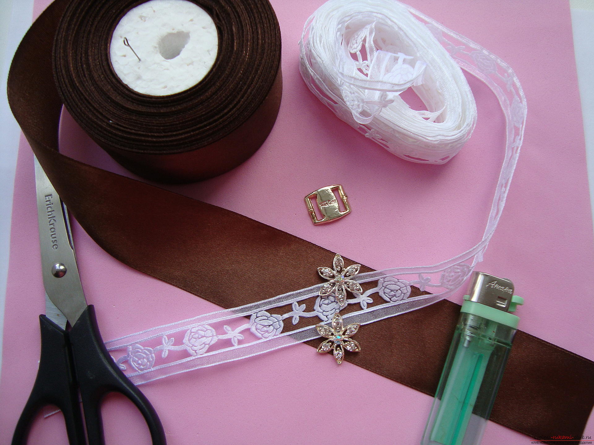Step-by-step instruction for the production of voluminous ties and bows. Photo # 2