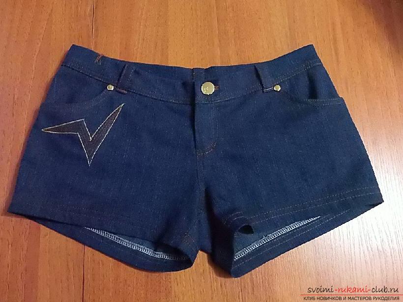 Sewing jeans shorts. Photo number 44