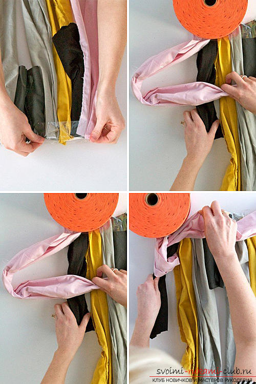 Unusual interior items, how to make a bright mat of knots with your own hands, tips, step-by-step instruction .. Photo # 2