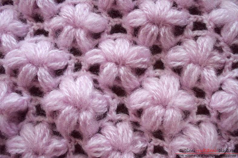 How to make a pattern of three-dimensional flowers crocheted - flower pattern and pattern. Photo №1