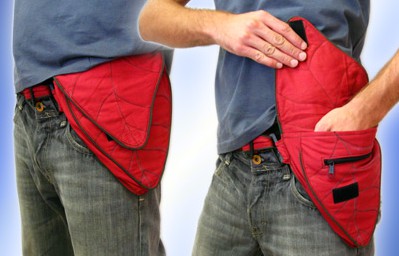 red sheet - belt with bag