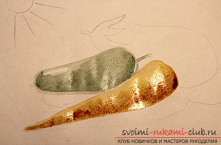 Drawing still life with watercolor paints. Photo №5