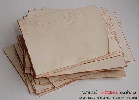 How to make scrapbooking notebook in vintage technique? Master class with their own hands. Picture №3