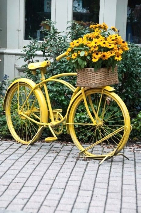 old bike like garden decor