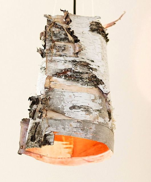 lamps from birch bark by own hands