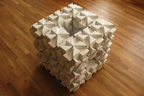block, furniture from cardboard