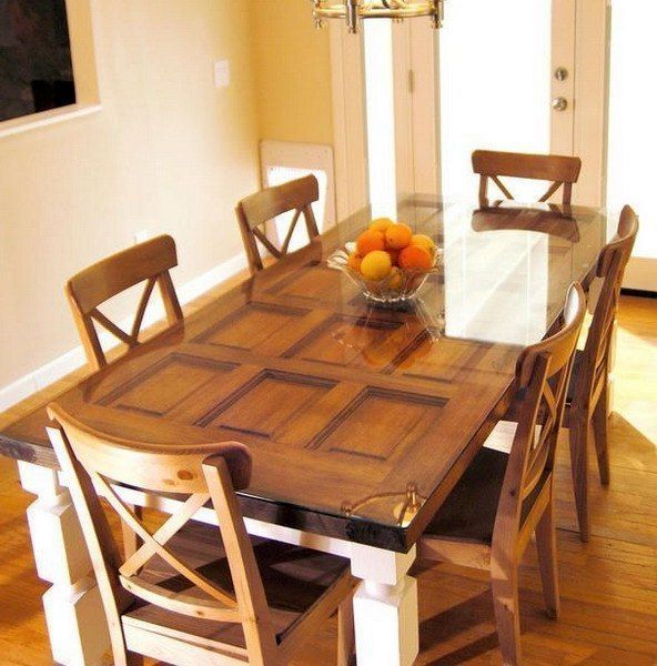 Large dining table from the old door