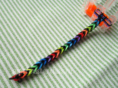 Bracelets of gum Fishtail: scheme