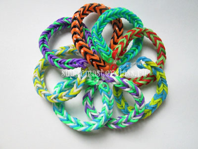 How to weave bracelets from gum fishtail