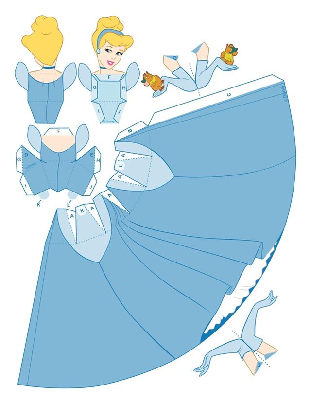 MK Cinderella made of paper step 1