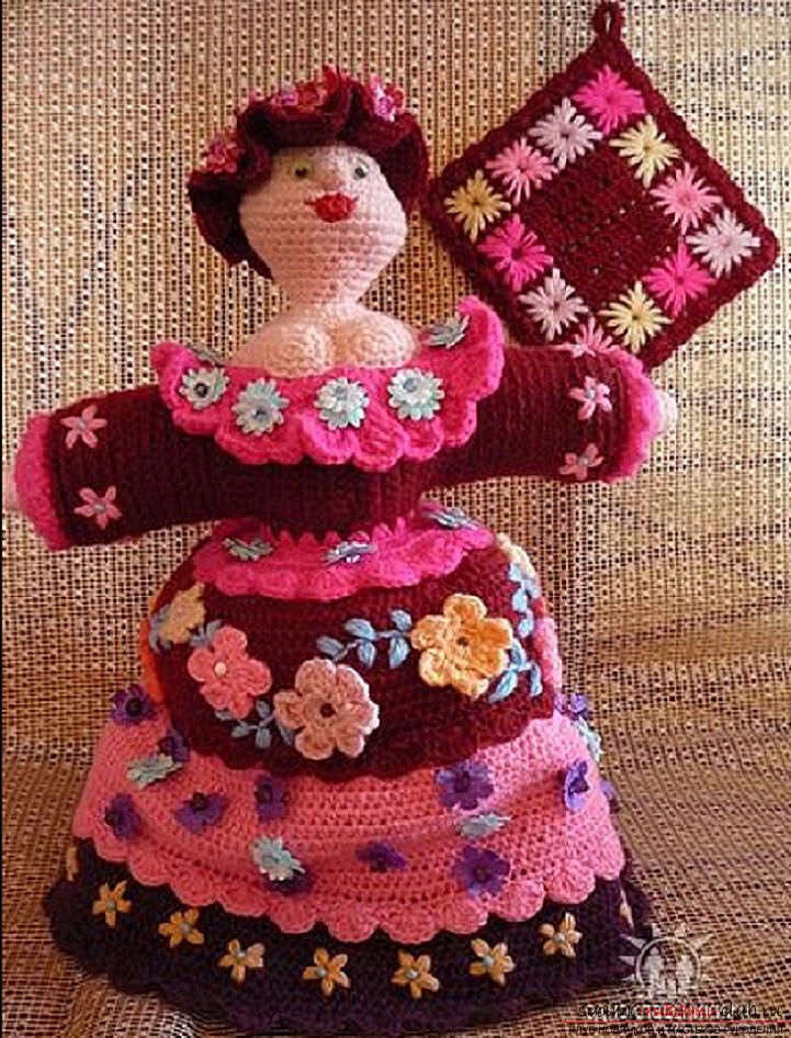 How to tie a beautiful doll with your own hands crochet, detailed description, schematics and photos of finished products .. Photo # 10