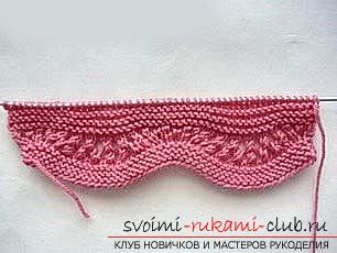 How to learn to knit wavy patterns with knitting needles. Picture №3