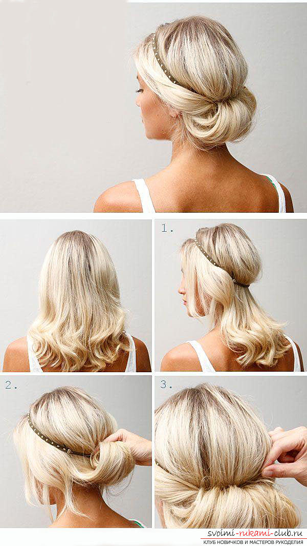How to make a beautiful hairstyle on medium hair by yourself: instructions  and photos