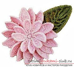 Schemes and description of knitting colors of the original and unusual shape with their own hands crocheted. Photo №1