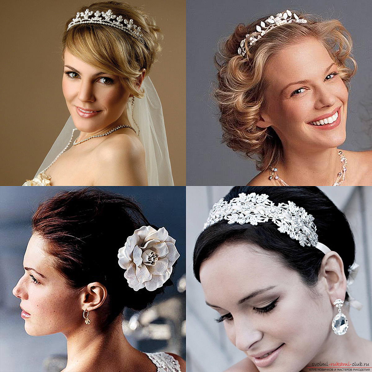 Hairstyles for brides for short hair. Photo №7