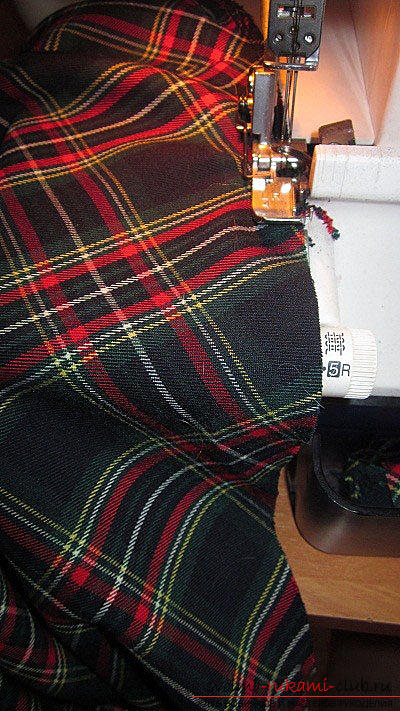 Sew a skirt-flap in a cage for a pattern quickly and easily. Photo №6