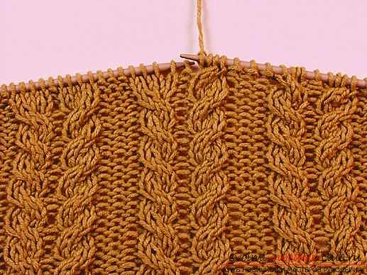 Knitting on knitting needles, knitting for knittingbeginners, knitting patterns on knitting needles, openwork patterns, how to knit openwork patterns, jacquard patterns, how to knit a lazy jacquard pattern with knitting needles, braids, master classes for knitting them .. Photo # 18
