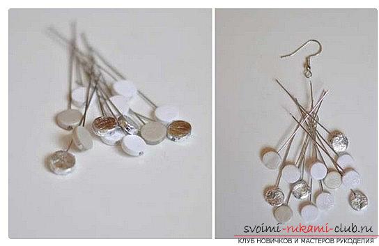 How to make pearl earrings with your own hands? Needlework made of polymer clay. Photo №6