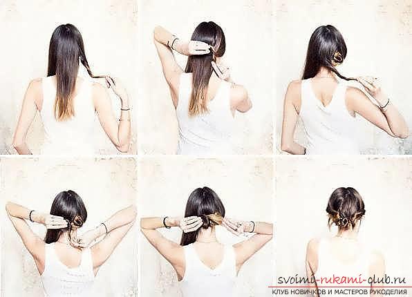 Masterclasses to create fashionable hairstyles on medium-length hair with their own hands for 5 minutes. Photo №27