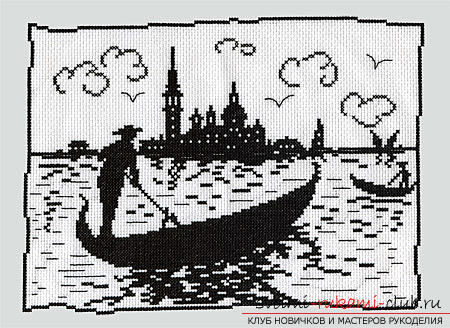 Black and white cross stitch patterns with description. Photo # 2