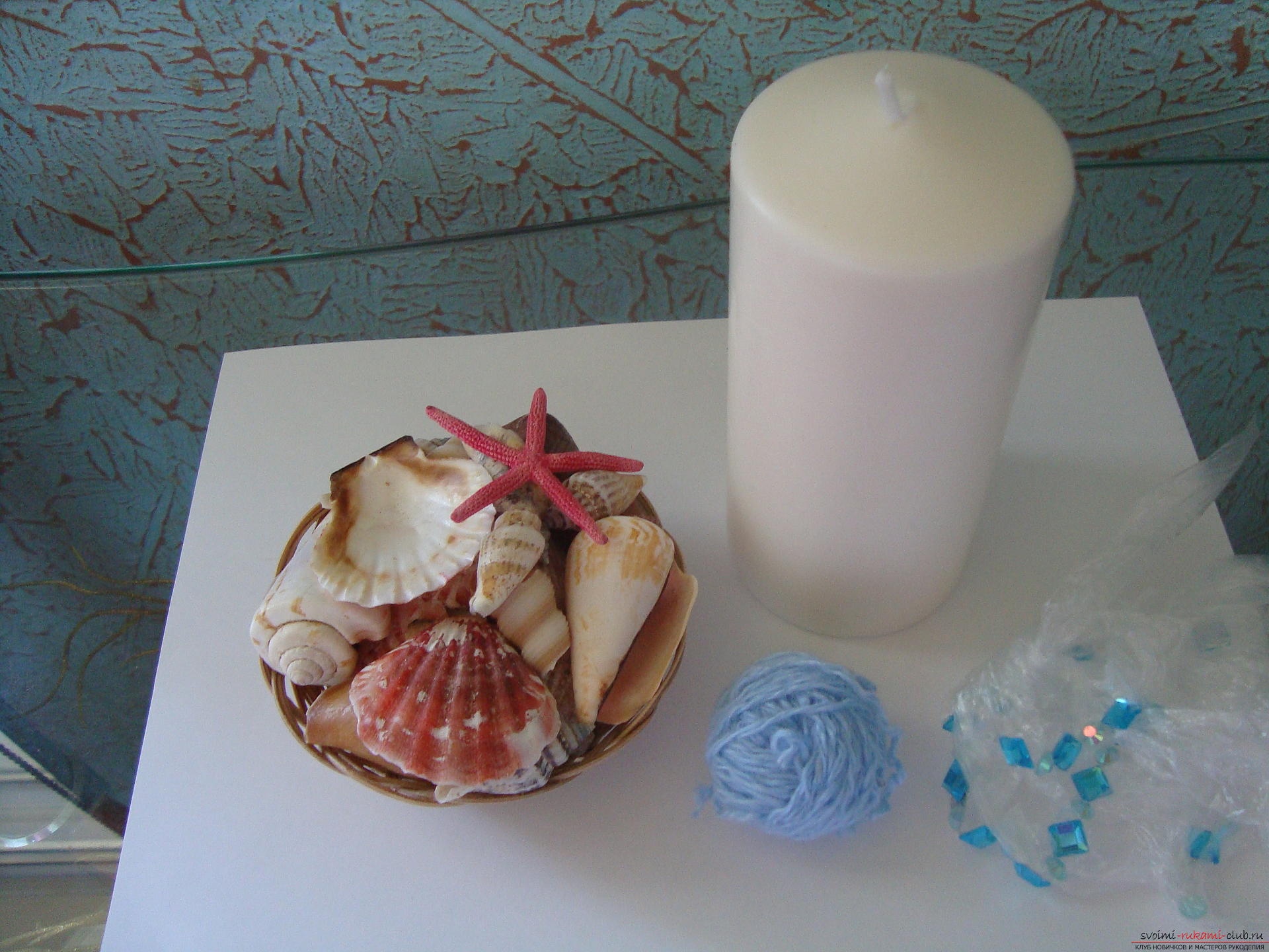 Step-by-step photos on the creation of a decorative candle. Photo # 2