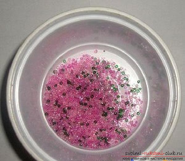 Flowering sakura from beads. Photo # 2