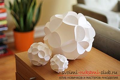 Новогодишни занаяти, създаване на коледни украси от хартия, различни форми на хартиени топки със собствените си ръце, как да направите красива венец от хартия със собствените си ръце .. Снимка # 3
