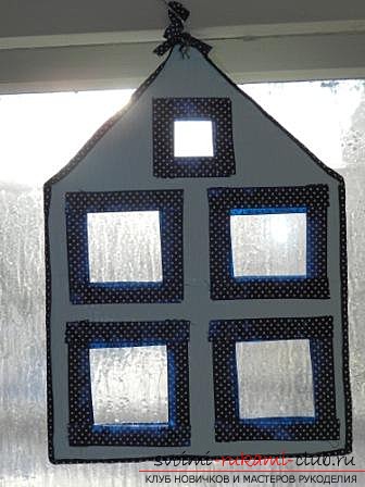 Een huis voor sjaals gemaakt van karton. Afbeelding №3