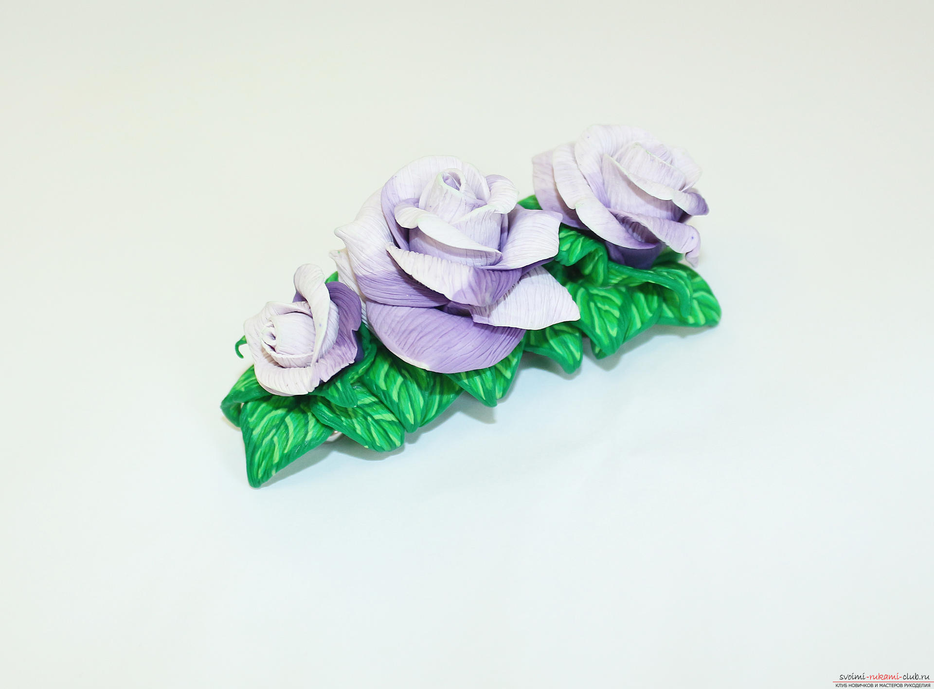 This master class with a photo and description will teach you how to make flowers - roses - from polymer clay in the texturing technique. Photo # 83
