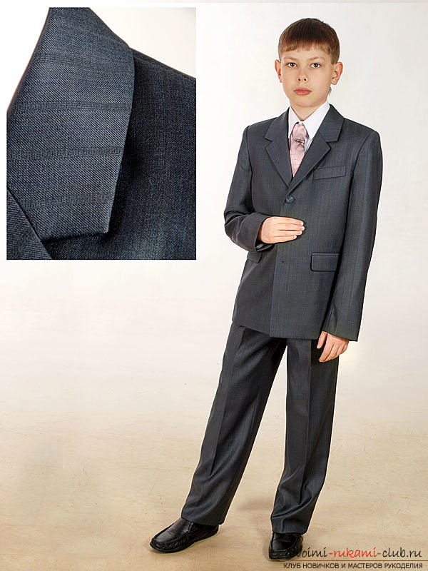 Comfortable school suit for the boy with his own hands with a pattern and description. Photo №1