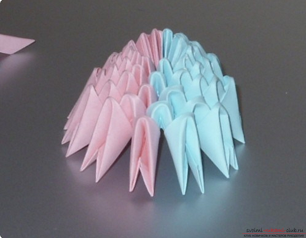 Papuga w modułowej technice origami. Zdjęcie nr 47