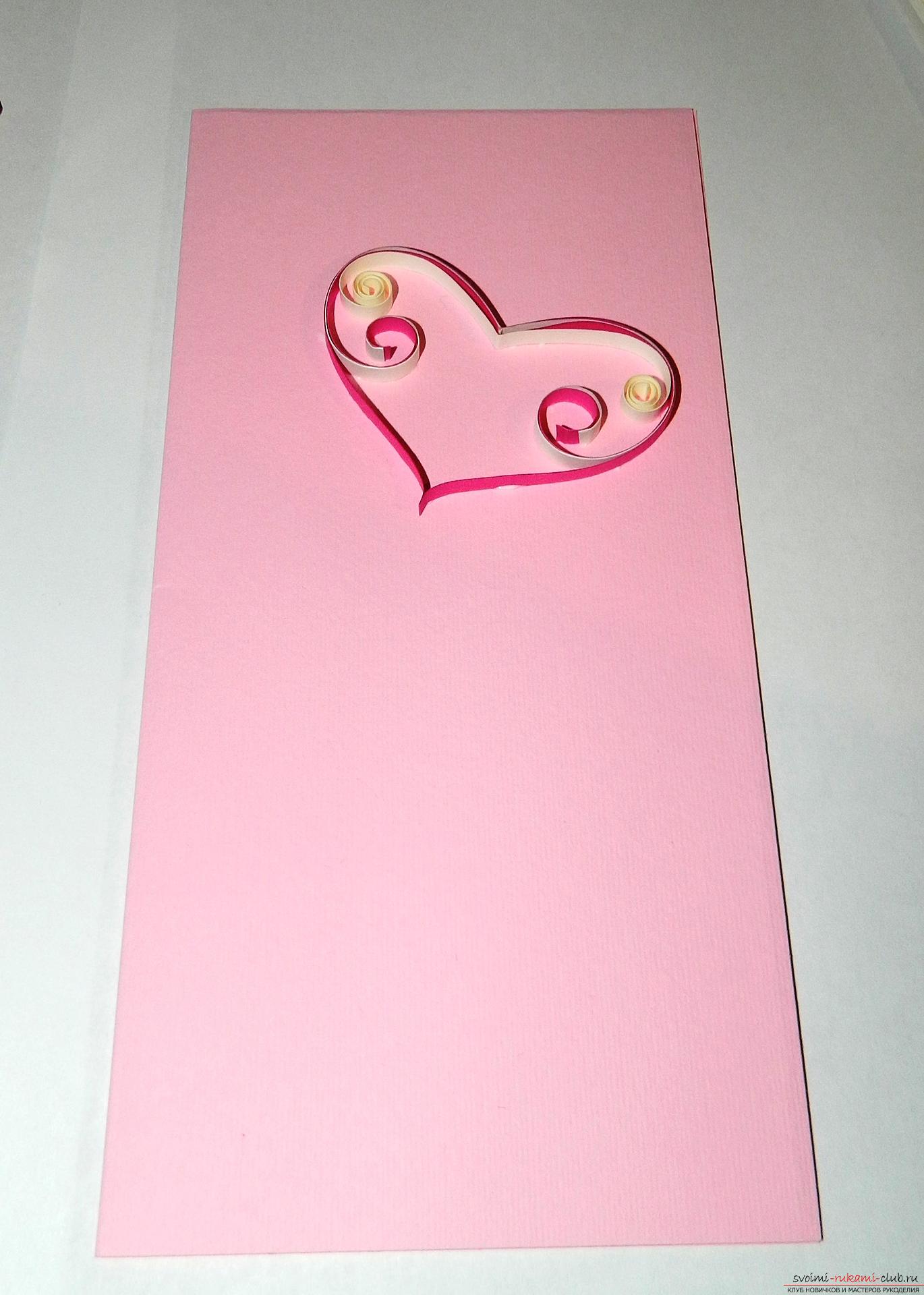 This master class will teach you how to make a postcard with your own hands in the technique of quilling. Photo # 23