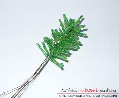 Detailed step-by-step master classes on weaving of fir-trees from beads .. Photo №15