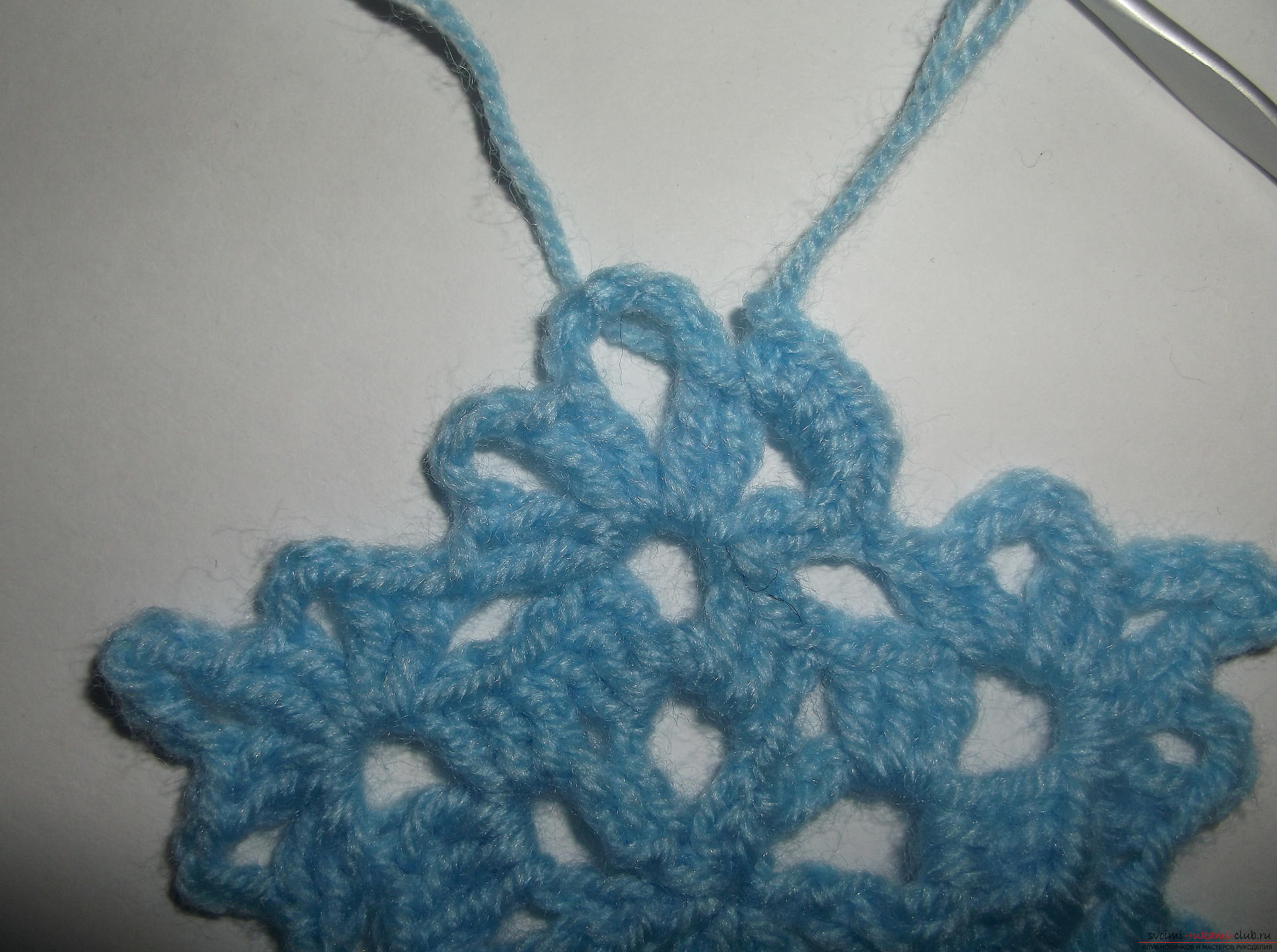 Photo to a lesson on crocheting snowflakes and napkins. Photo №6