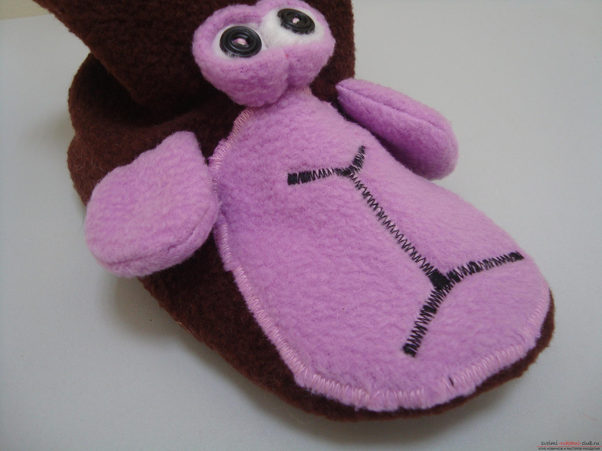 This master class will teach how to sew hand-made house slippers with the symbol of the year - the monkey .. Photo # 8