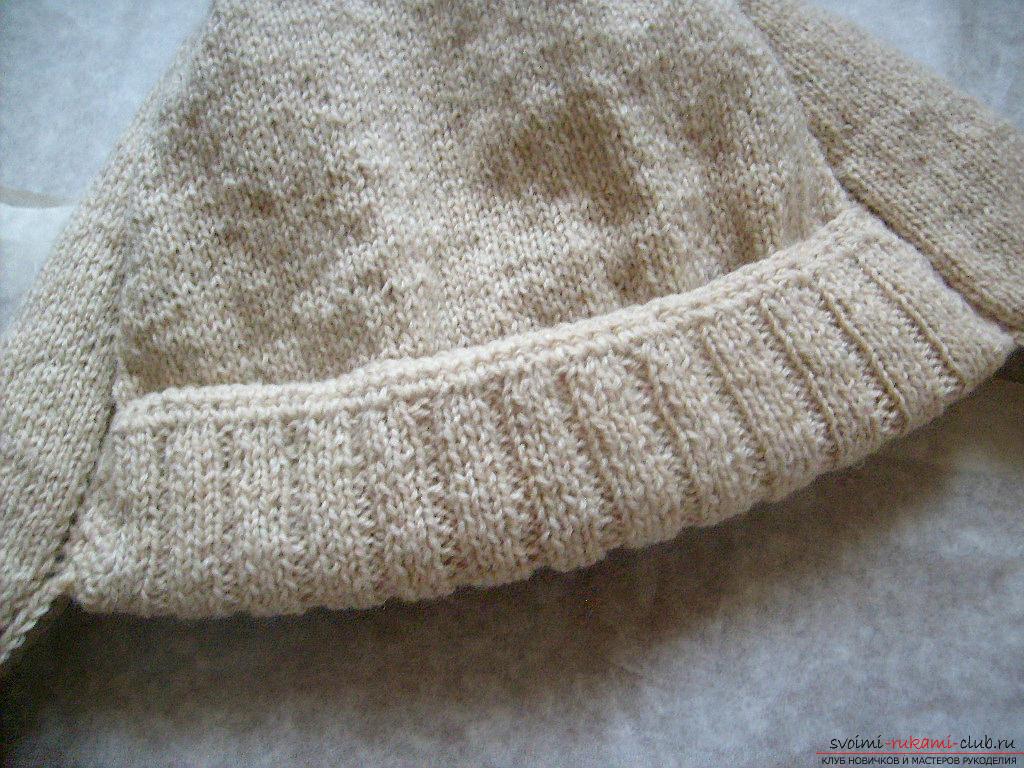 This master class with a pattern will teach how to tie a hat with ear flaps with knitting needles .. Photo # 19