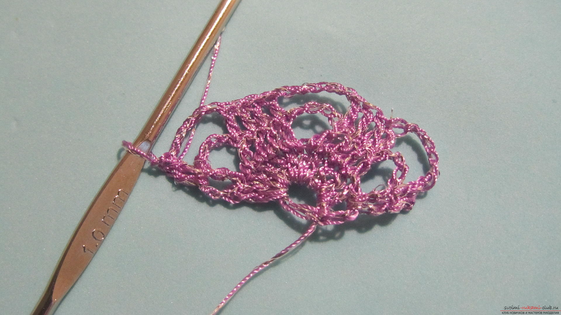 This master class with a descriptive scheme will teach how to crochet a ribbon lace .. Photo # 12
