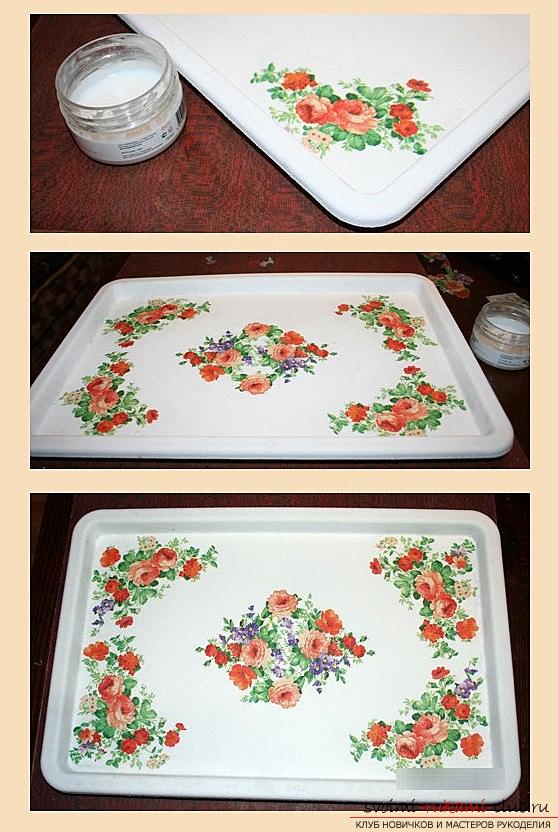Decoupage drying for beginners - the design of a two-level drying step by step. Photo №8