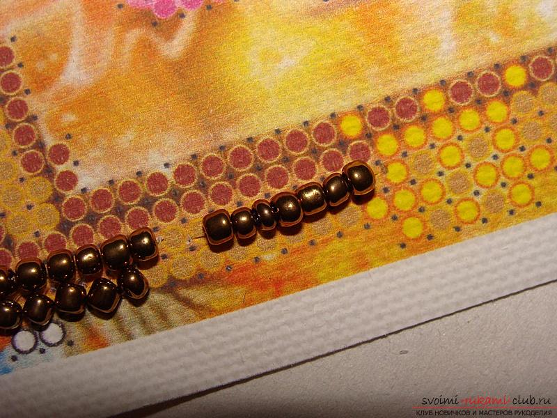 Description of seams used for embroidery with beads. Photo №7