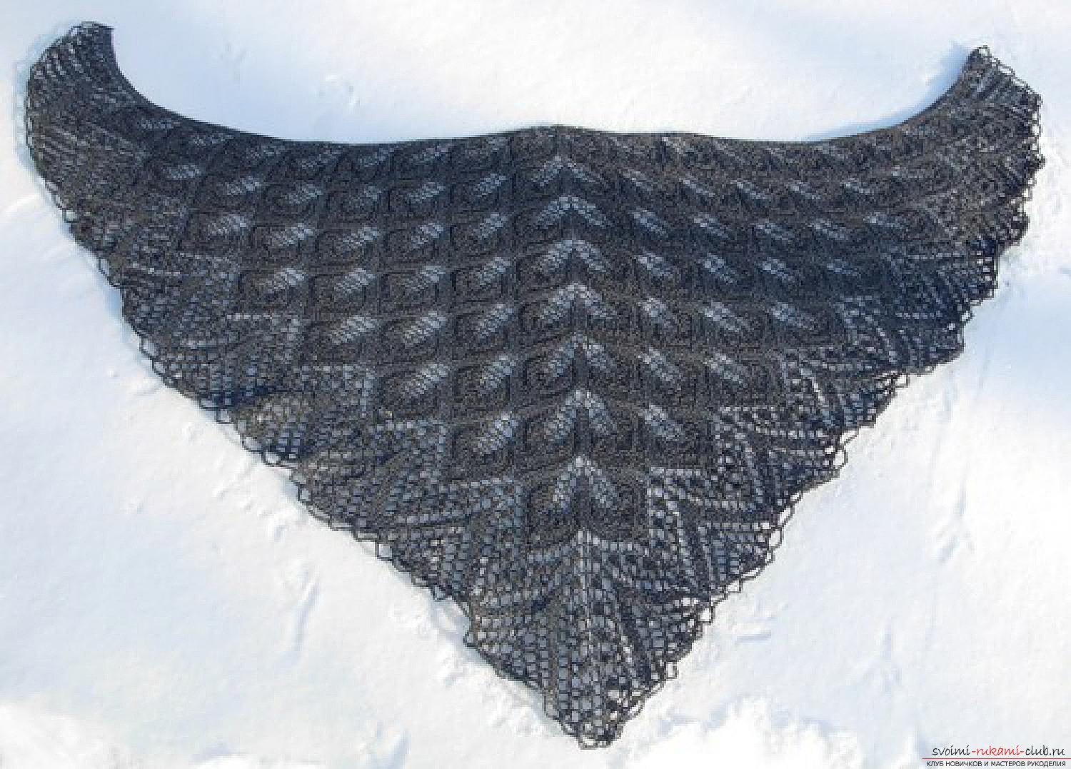 knitted knitted shawl. Photo # 2