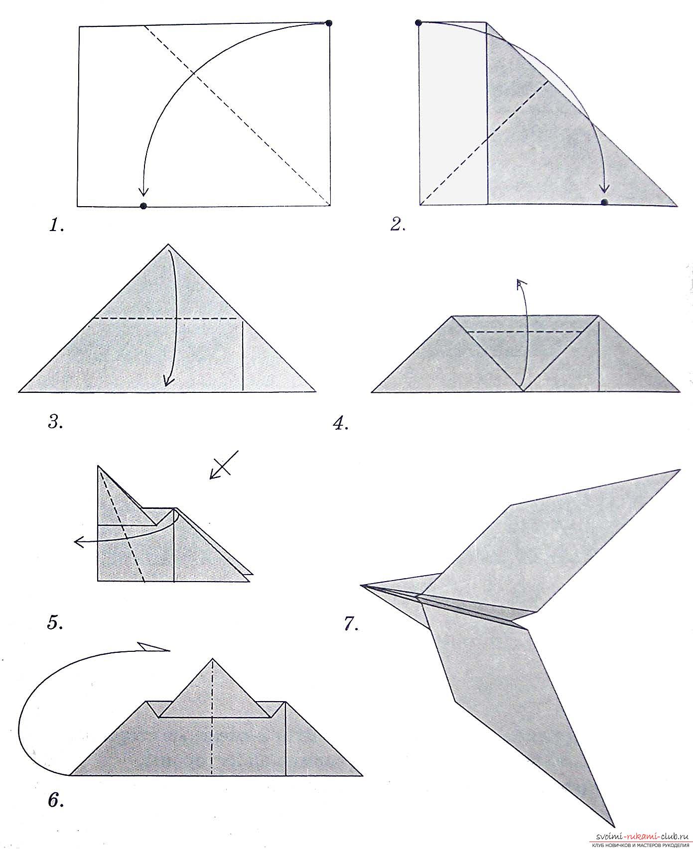 Methods of making paper airplanes in origami technique. Photo №6