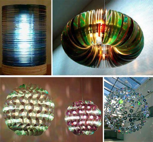 Original lighting devices from CD discs