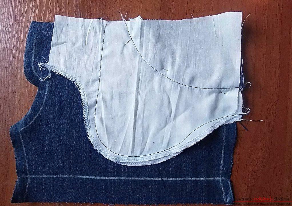 Sewing jeans shorts. Photo # 23