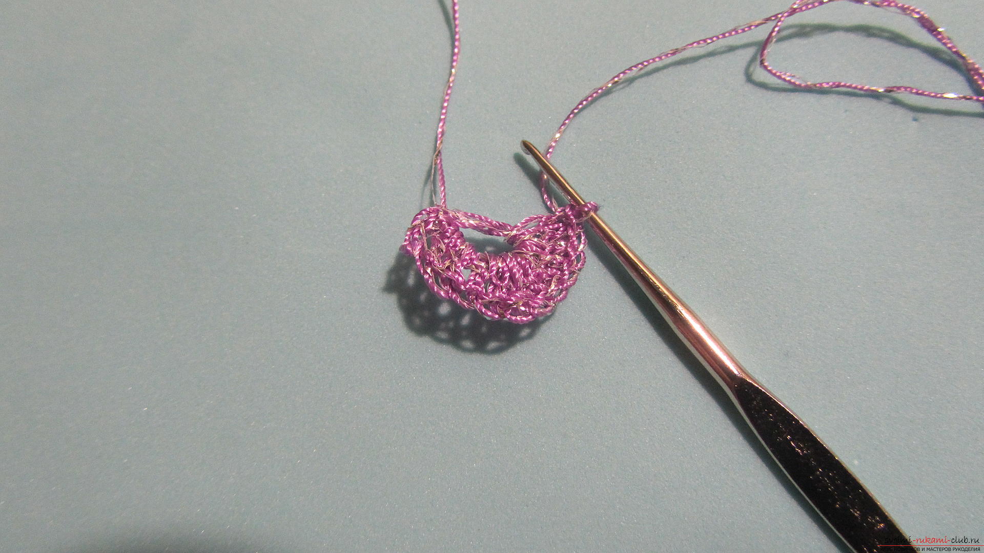 This master class with a descriptive scheme will teach how to crochet a ribbon lace .. Photo # 3